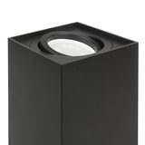 Luminária de superfície/tubo Maclean 3x, spot, quadrada, alumínio, GU10, 80x80x115mm, preta, MCE426 B + 3 lâmpadas LED de 5W