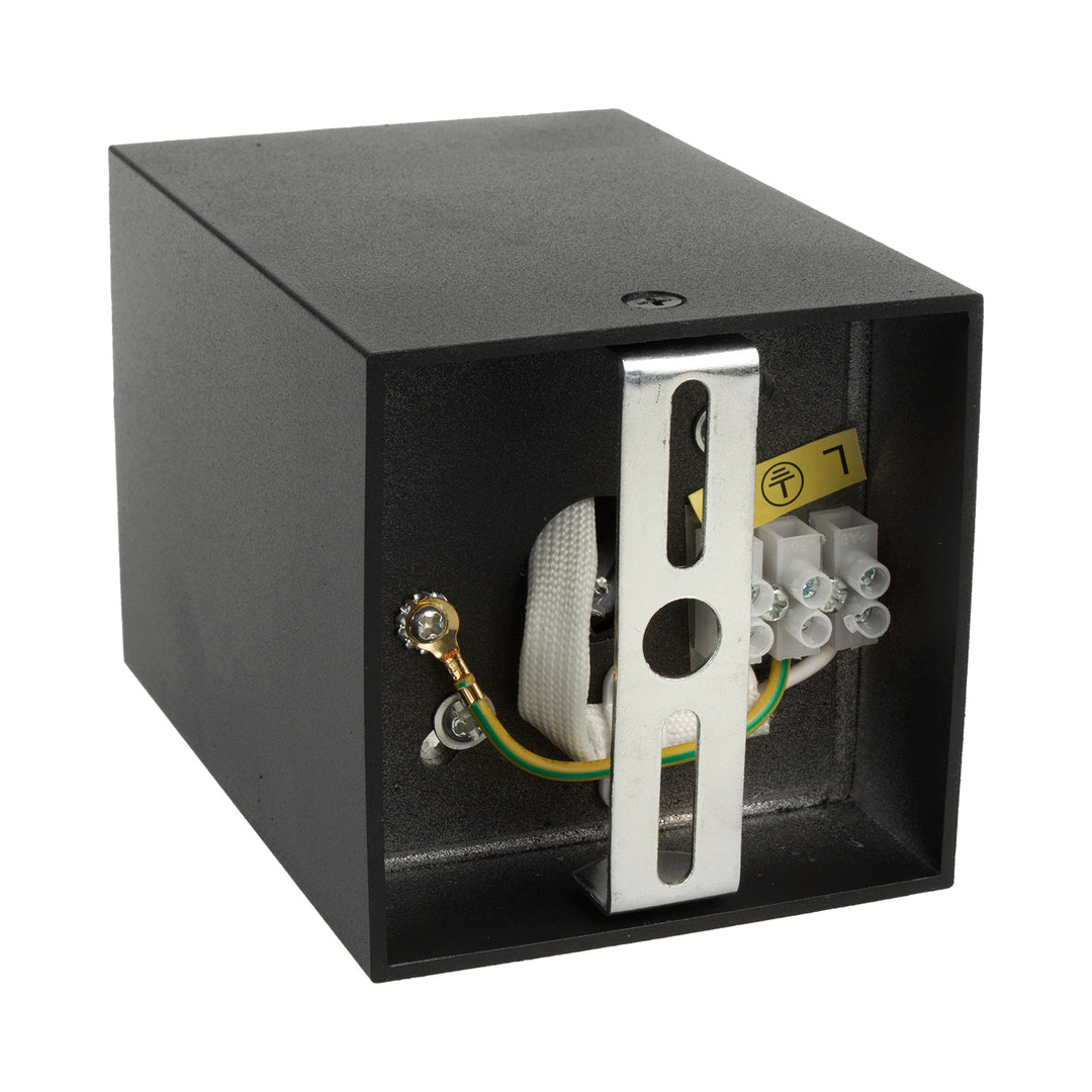 Luminária de superfície/tubo Maclean 3x, spot, quadrada, alumínio, GU10, 80x80x115mm, preta, MCE426 B + 3 lâmpadas LED de 5W