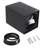 Luminária de superfície/tubo Maclean 3x, spot, quadrada, alumínio, GU10, 80x80x115mm, preta, MCE426 B + 3 lâmpadas LED de 5W