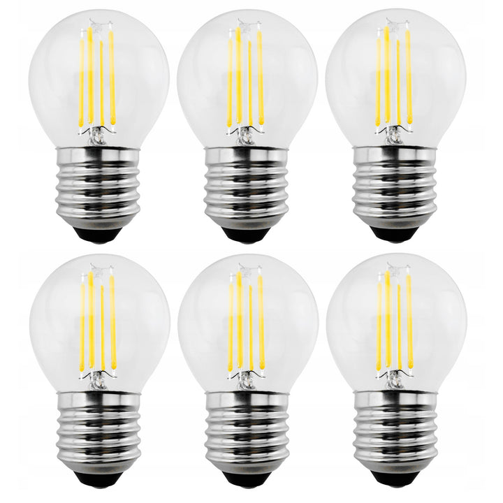 6 lâmpadas de filamento LED Maclean E27, 6W, 230V, branco quente WW 3000K, 600lm, decorativa retro Edison G45, MCE284