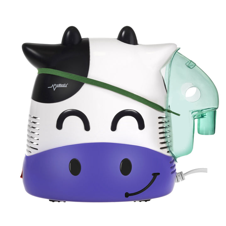 Inalador infantil Promedix, Fudge, conjunto nebulizador, máscaras, filtros, chupeta, PR-810