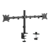 Suporte de secretária para monitor duplo Maclean MC-754N, VESA 75x75 e 100x100, 17-32", carga máxima 2 x 9 kg