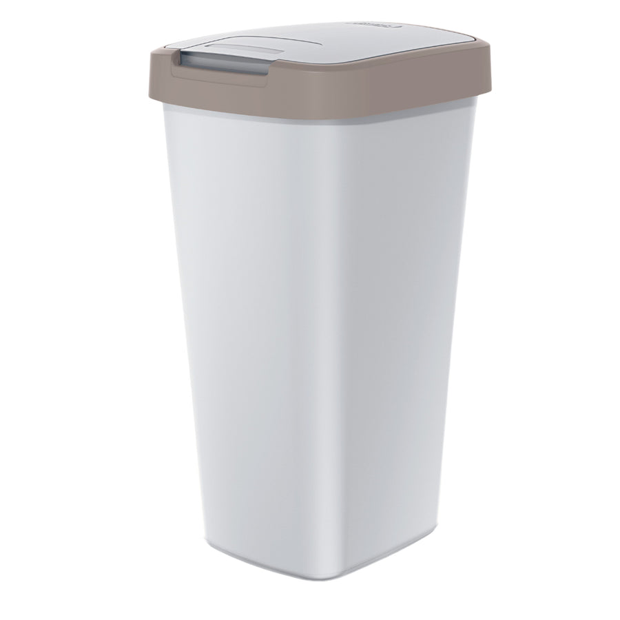 Lixeira KEDEN COMPACTA Q com moldura (25 L, cinza/marrom claro)