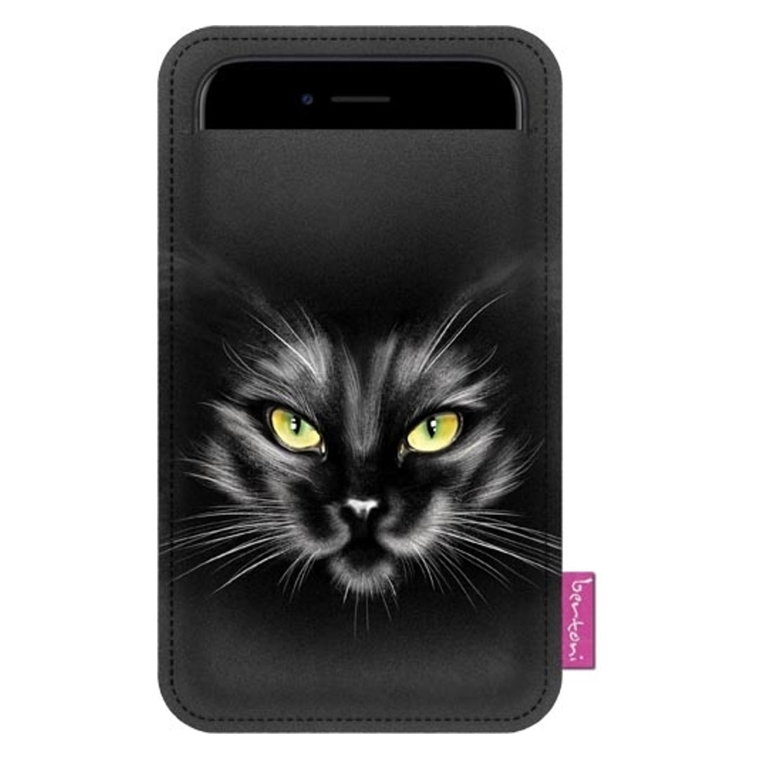 Bertoni Funda para Smartphone de Fieltro Ecológico (105x195 mm, Diseño: Nero) EE0033