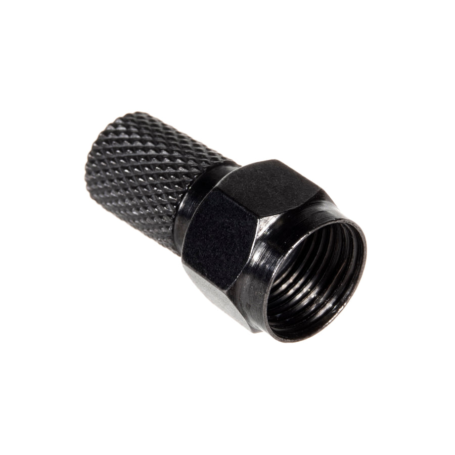 Conector Maclean MCTV-903 F para sistema de TV por satélite, RG5.9, RG6, 6,8 mm, níquel com junta, preto, 100 peças.