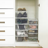 5x Caja de zapatos de mujer, transparente, Plast Team Basic