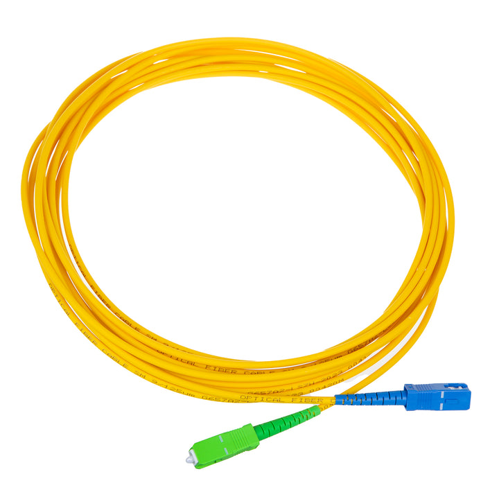 Cabo patchcord de fibra ótica Maclean MCTV-402, SC/APC-SC/UPC SM 9/125 LSZH, monomodo, comprimento 3 m, simplex, G657A2