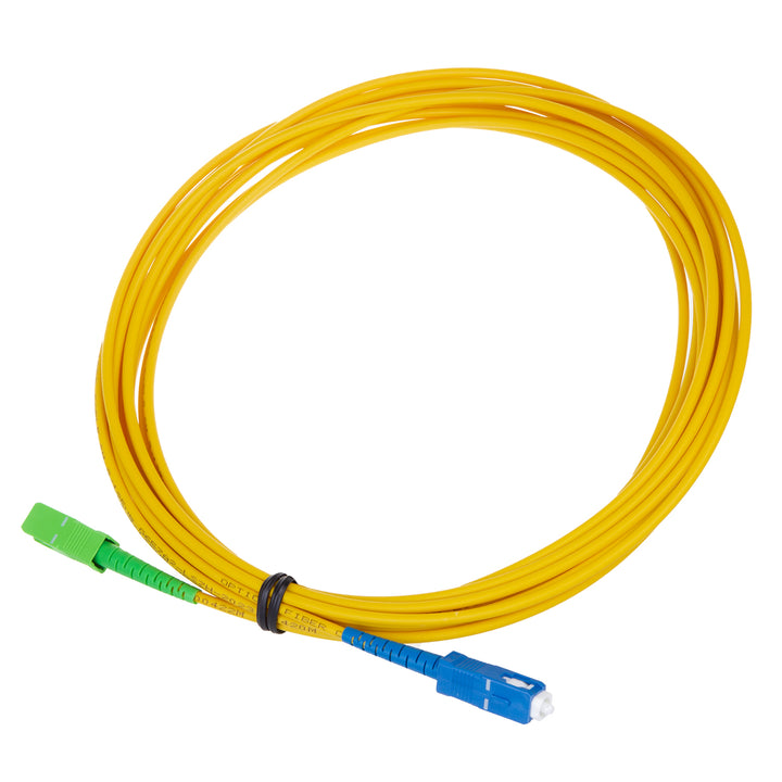 Cabo patchcord de fibra ótica Maclean MCTV-403, SC/APC-SC/UPC SM 9/125 LSZH, monomodo, comprimento 5 m, simplex, G657A2