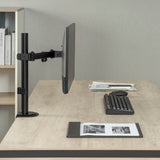 Maclean MC-572N Soporte de sobremesa para monitor LCD, brazo único, VESA 75x75 y 100x100, 17-32", 9kg