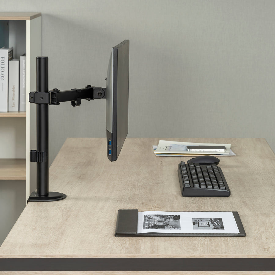 Maclean MC-572N Soporte de sobremesa para monitor LCD, brazo único, VESA 75x75 y 100x100, 17-32", 9kg