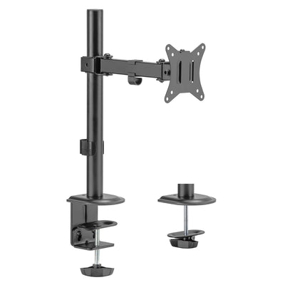 Suporte de secretária para monitor LCD Maclean MC-572N, braço único, VESA 75x75 e 100x100, 17-32", 9 kg