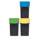 Keden Stackbox Juego de Cubos de Basura para Reciclaje Sistema de Separación de Residuos, 3x20 litros, negro