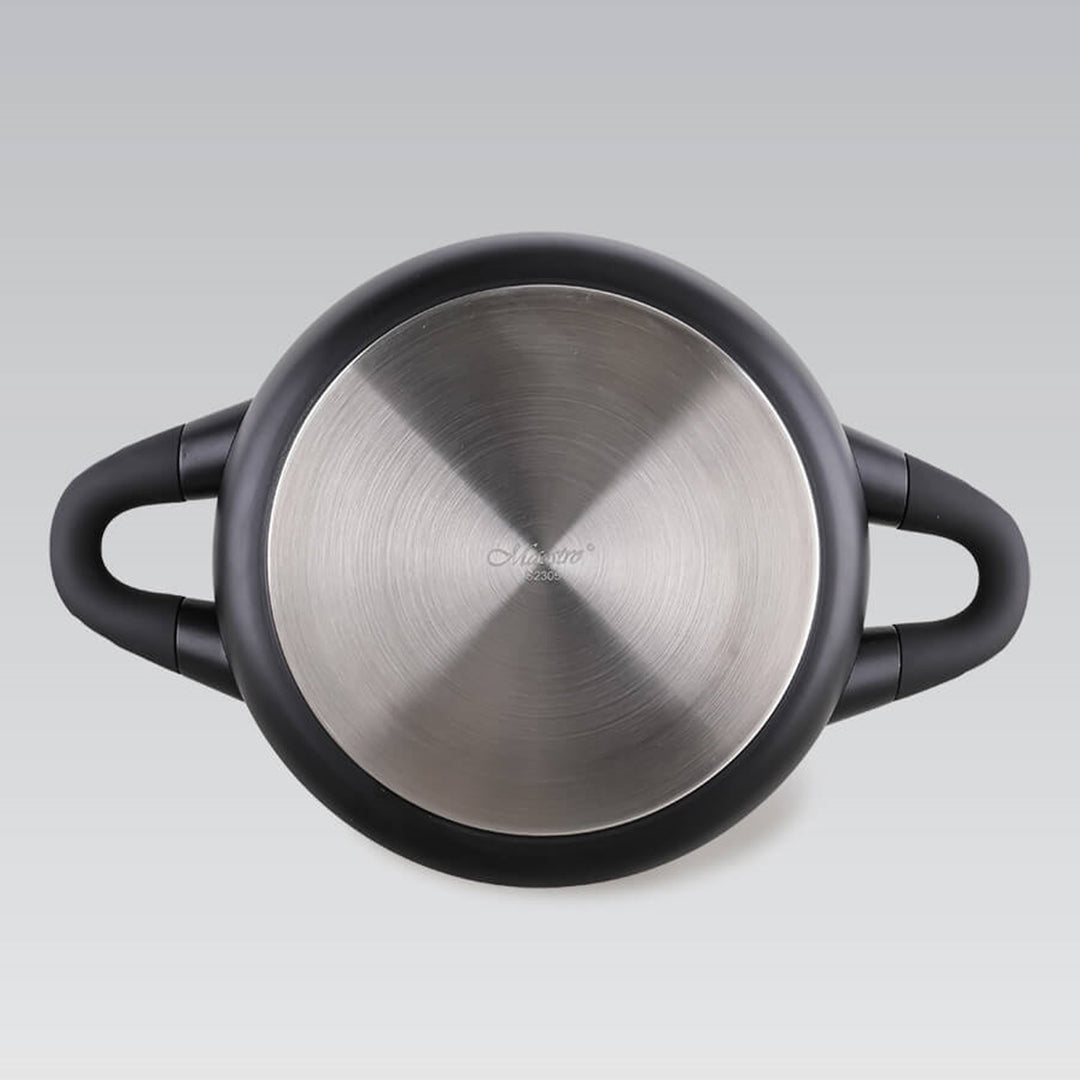 Maestro - Panela com tampa, Alumínio fundido robusto, Design ergonómico, Revestimento interior antiaderente, Base de indução (diâmetro - Ø 20 cm)
