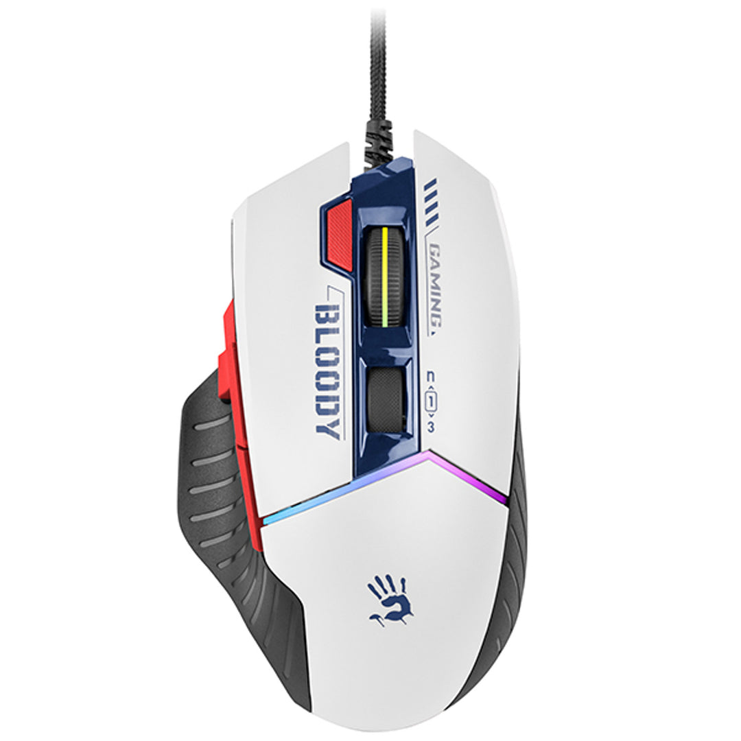 Rato desportivo USB para jogos A4TECH BLOODY W95Max azul-marinho