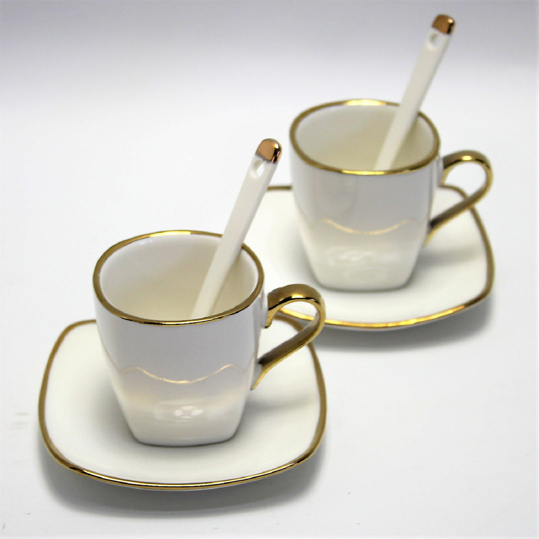 Conjunto de chávena e pires em porcelana Queen Isabell para café expresso W23GD06-06464