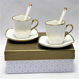 Conjunto de chávena e pires em porcelana Queen Isabell para café expresso W23GD06-06464