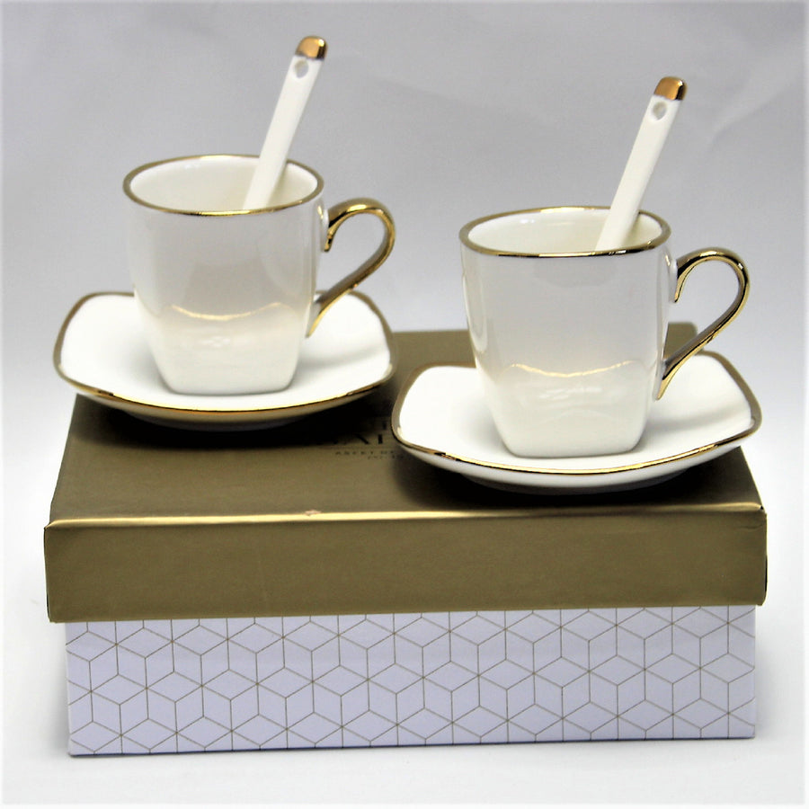 Conjunto de chávena e pires em porcelana Queen Isabell para café expresso W23GD06-06464