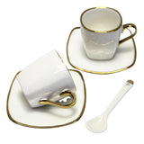 Conjunto de chávena e pires em porcelana Queen Isabell para café expresso W23GD06-06464