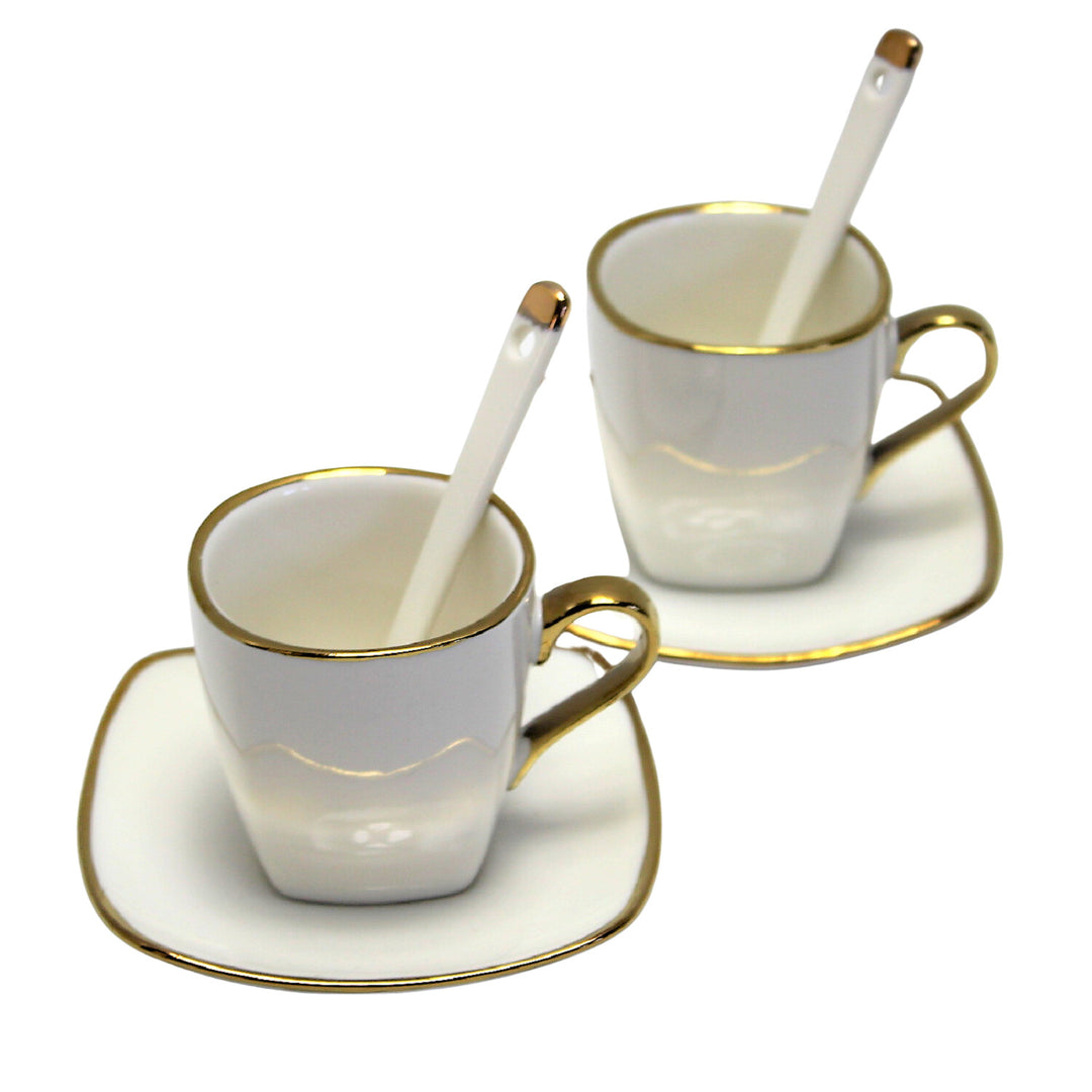 Conjunto de chávena e pires em porcelana Queen Isabell para café expresso W23GD06-06464