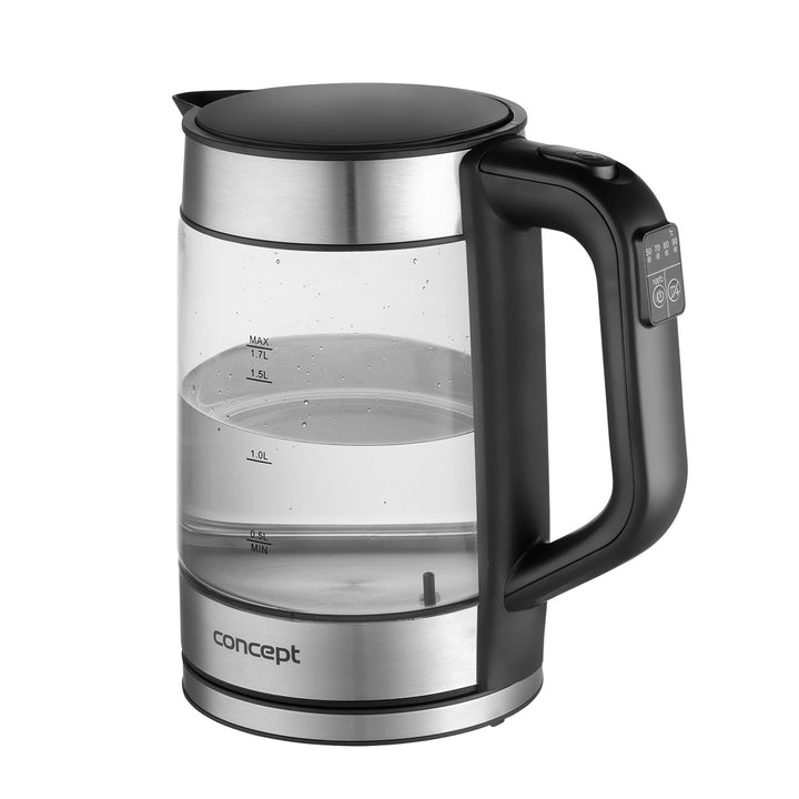 Chaleira elétrica em vidro Concept RK4067 1,7L com controlo de temperatura
