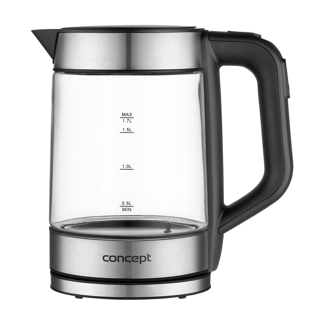 Chaleira elétrica em vidro Concept RK4067 1,7L com controlo de temperatura