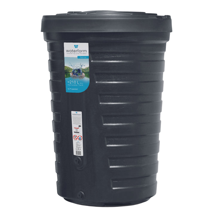 Depósito de Água Pluvial Prosperplast Raincan - Preto 210 l. IDRA210-S411