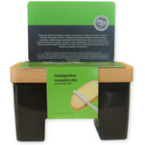 Prático sistema de manteiga inteligente com água, sem BPA, preto