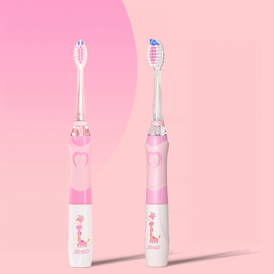 Escova de dentes sónica infantil SEAGO, rosa, 1xAA 1,5V (não incluída), 3 pontas de substituição, SG-977 rosa