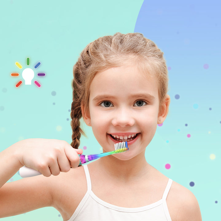 Escova de dentes sónica infantil SEAGO, verde, 1xAA 1,5 V (não incluída), 3 pontas de substituição, SG-977 verde