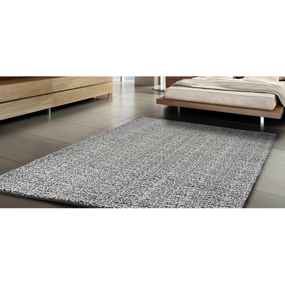 Tapete de pelúcia, imitação de pele de coelho, antiderrapante, 120 x 160 cm, padrão siberiano, DYWRAB120/160SYB