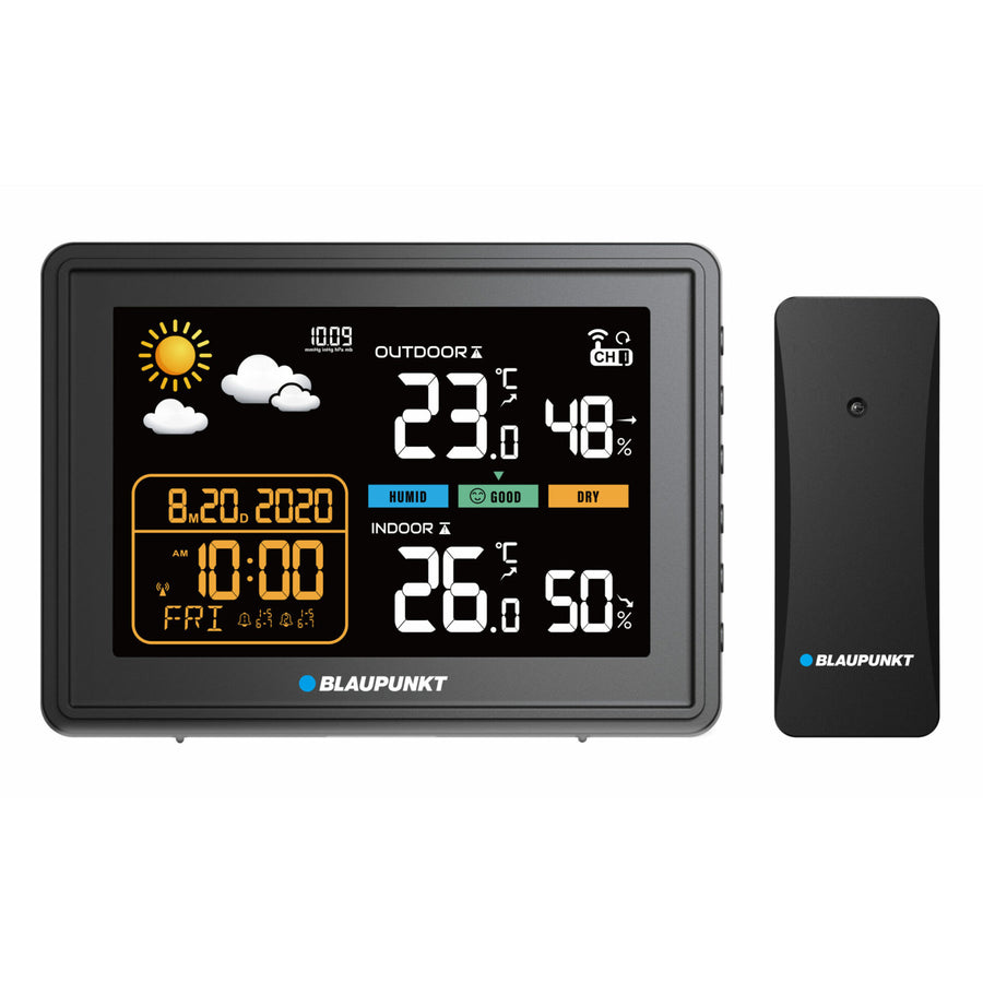 Estação meteorológica de Blaupunkt, higrómetro, pressão, previsão, WS30BK