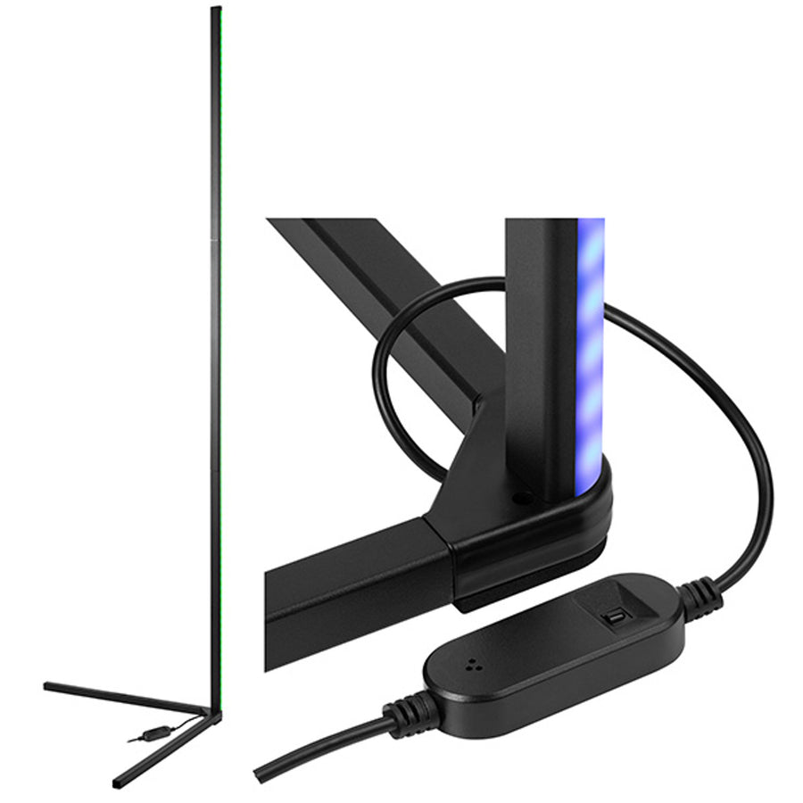 Tracer Ambience RGB - Luminária de Canto Inteligente Luminária de Canto Decorativa Comando Remoto Compatível com a Aplicação 12 Modos de Iluminação