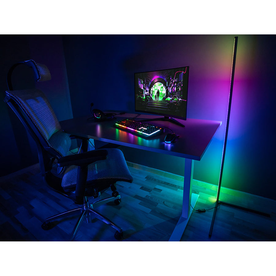 Tracer Ambience RGB - Luminária de Canto Inteligente Luminária de Canto Decorativa Comando Remoto Compatível com a Aplicação 12 Modos de Iluminação