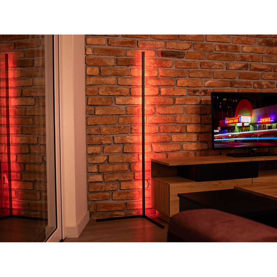 Tracer Ambience RGB - Luminária de Canto Inteligente Luminária de Canto Decorativa Comando Remoto Compatível com a Aplicação 12 Modos de Iluminação