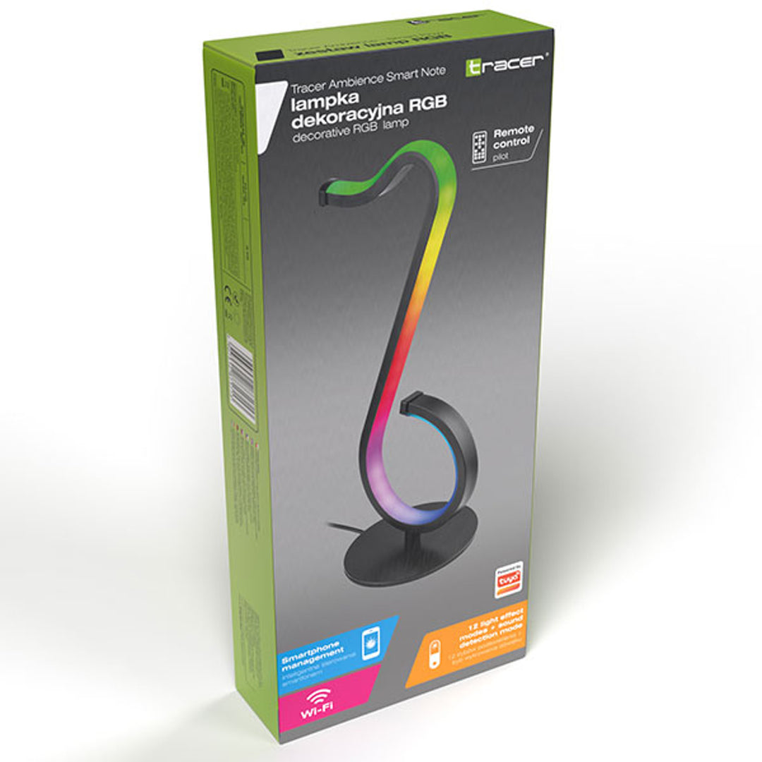 Tracer Ambience RGB - Candeeiro de mesa decorativo Smart Note com comando remoto compatível com a aplicação