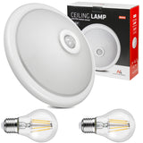 Luminária de teto com sensor PIR Maclean, com fonte de luz LED, 2x máx. 40 W, E27, 220-240 V ~ 50/60 Hz, MCE324 + 2xMCE268