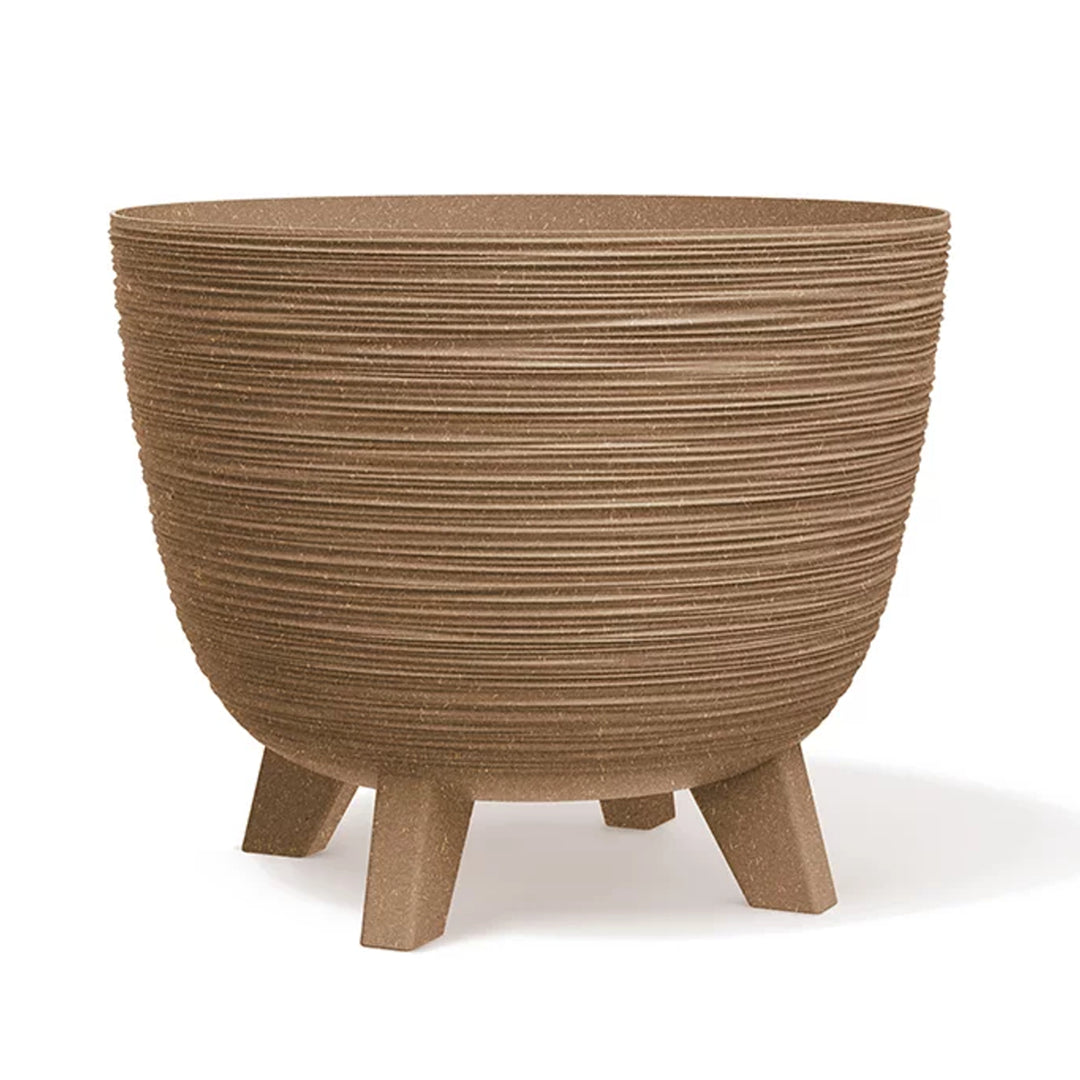 Prosperplast Furu ECO Wood Maceta de diámetro 236 mm con patas, DFUR240W-4665W