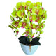 Damich Orquídea Artificial de Caucho con 3 Ramas, Color Verde, 3pgz
