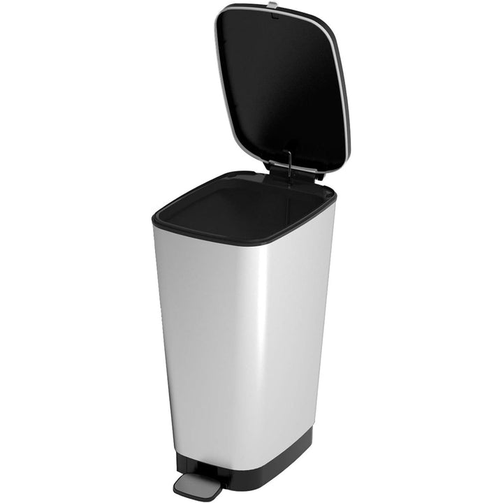 Balde do lixo com pedal Kis Chic, vedante de borracha, metálico, 50 litros