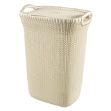 Curver Knit Cesto de la ropa, Cesto Colada con 2 asas, 57l, Color crema