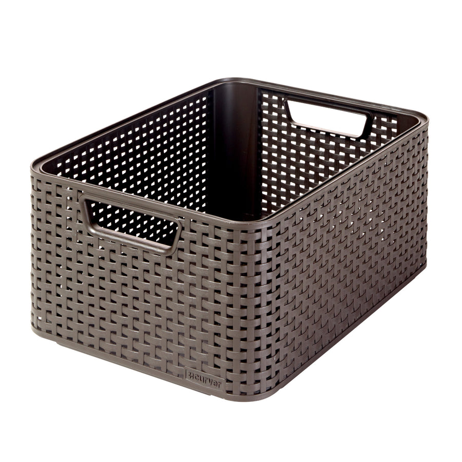 Cesto Multiusos Curver, 18 litros, Castanho Escuro, Modelo M