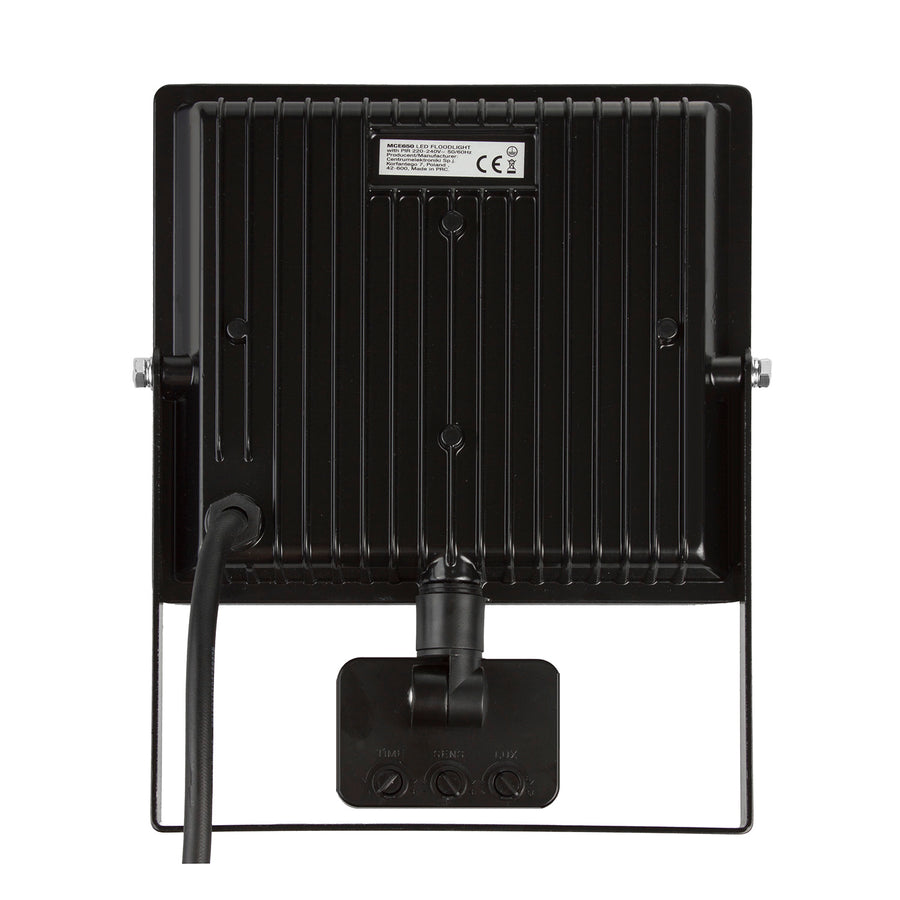 2 focos LED Maclean MCE650 WW PIR com sensor de movimento, fino, 50 W, 4000 lm, branco quente (3000 K), IP44