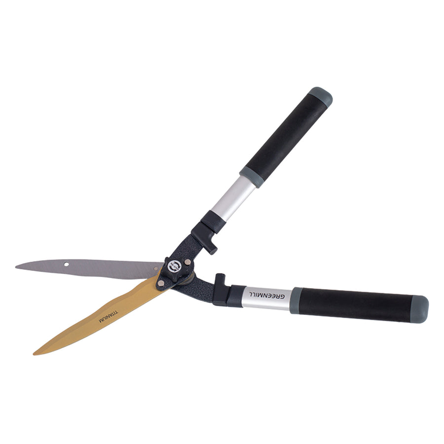 Aparador de sebes Greenmill UP0085T, tesoura de lâmina ondulada, aço temperado, 23 cm