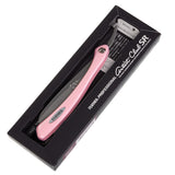 Navalha de segurança Feather, lâmina de barbear, cabo rosa, Professional Artist Club ACSR-RP