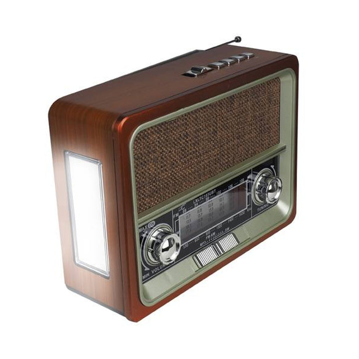 Rádio portátil LTC, Bluetooth, FM/AM/SW, USB, painel solar, antena telescópica, LXLTC103UBT
