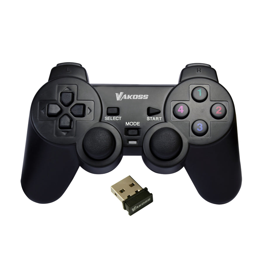 Comando sem fios Vakoss GP-4705BK, comando universal para PC e PS3, preto