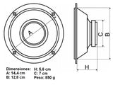 Colunas auto bidirecionais Peiying de 6,4 polegadas e 80 W PY-1610C